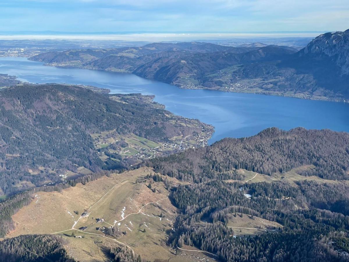 "Ferienhaus Am Mondsee" Mit Direktem Schafbergblick Im Salzkammergut Bei Salzburg Esterno foto