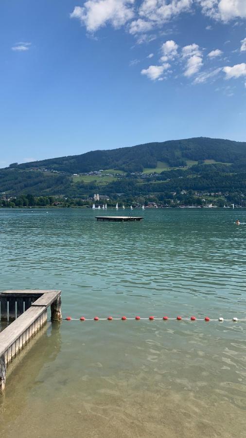 "Ferienhaus Am Mondsee" Mit Direktem Schafbergblick Im Salzkammergut Bei Salzburg Esterno foto