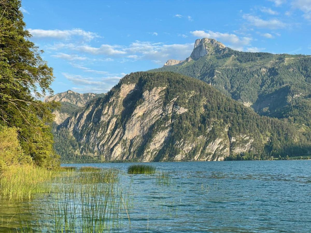 "Ferienhaus Am Mondsee" Mit Direktem Schafbergblick Im Salzkammergut Bei Salzburg Esterno foto