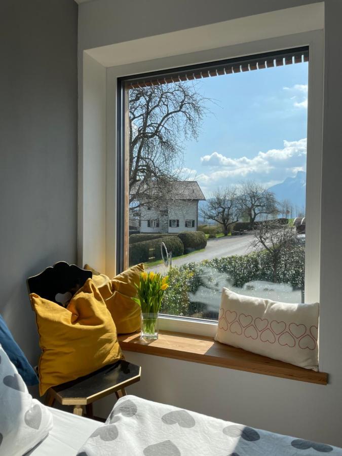 "Ferienhaus Am Mondsee" Mit Direktem Schafbergblick Im Salzkammergut Bei Salzburg Esterno foto