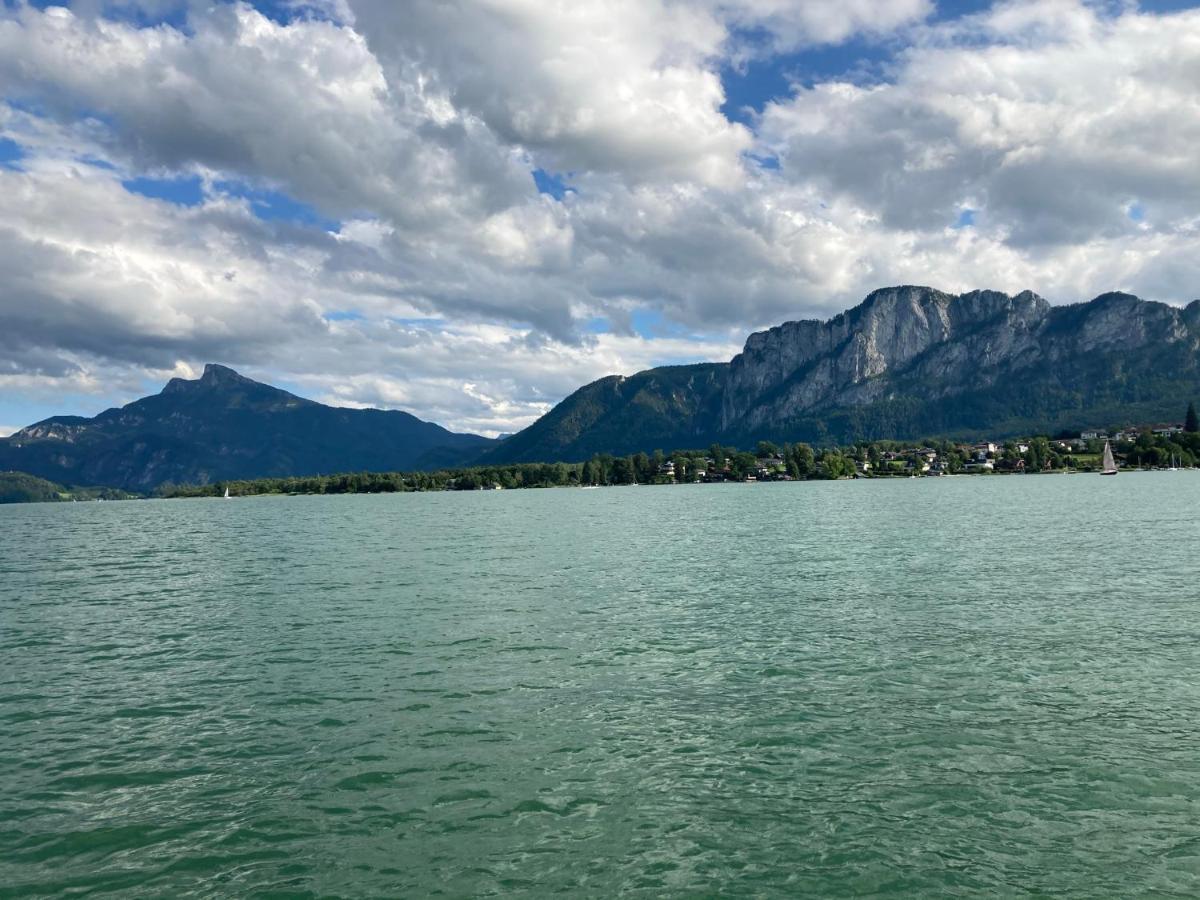 "Ferienhaus Am Mondsee" Mit Direktem Schafbergblick Im Salzkammergut Bei Salzburg Esterno foto