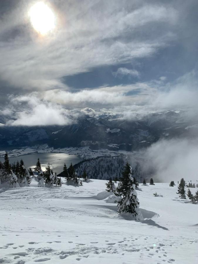 "Ferienhaus Am Mondsee" Mit Direktem Schafbergblick Im Salzkammergut Bei Salzburg Esterno foto